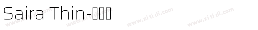 Saira Thin字体转换
